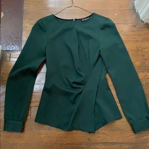 ZARA long sleeve peplum top